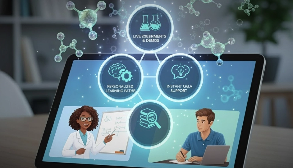 Chemistry Online Tutoring Features